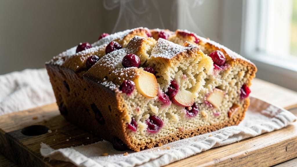 Apple Cranberry Quick Bread Recipe: Spiced Fruit Swirls and Crusty Crown