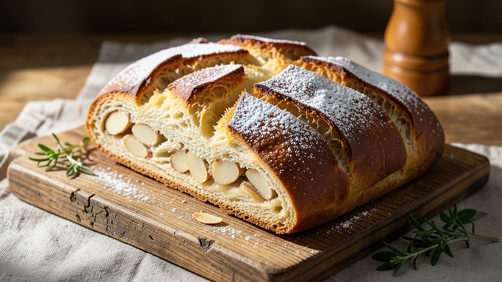 Almond-Filled Sweet Bread Recipe: Crunchy Nutty Bites in Every Biteful Morsel