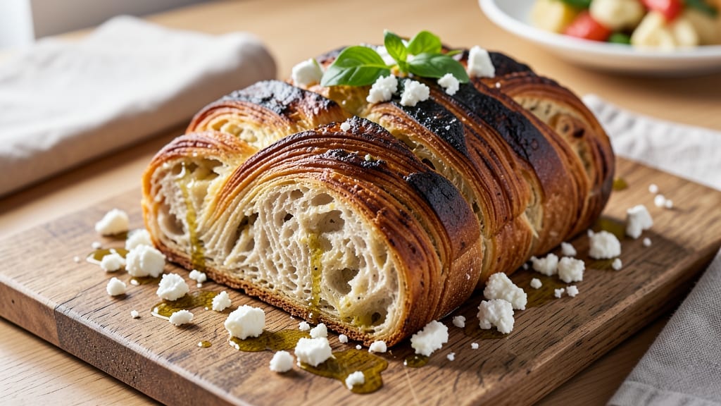Aubree's Feta Bread Recipe: Cheesy Pull-Apart Crust With Herbed Olive Oil Drizzle