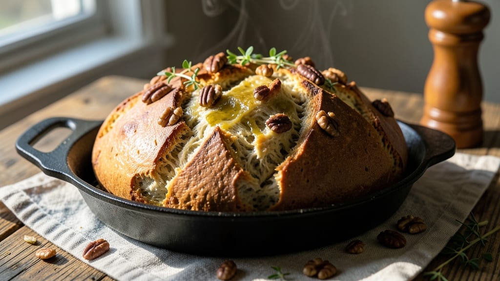 50 50 Bread Maker Recipe: Hands-Off Crusty Loaf With Walnut Swirls