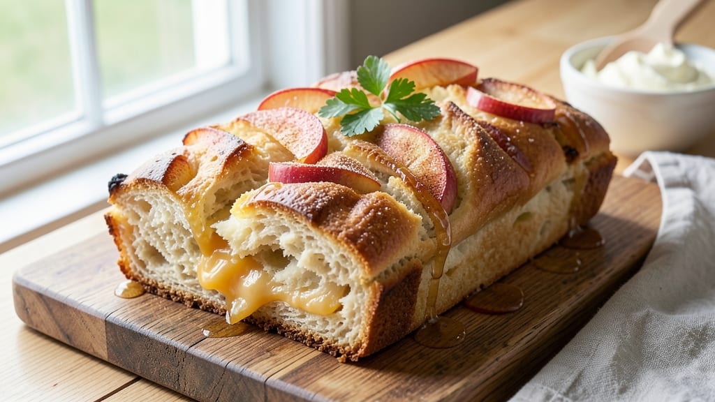 Apple Cheese Bread Recipe: Sweet Apple Filling Pulls Through Crusty Bites