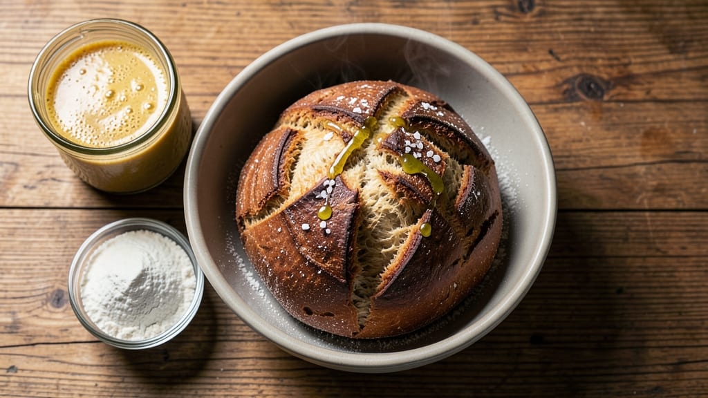 900g Sourdough Bread Recipe: No-Knead, Crusty Crown in 24 Hours