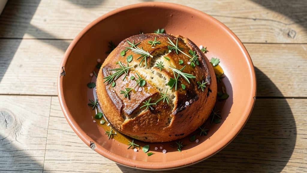 Artisan Bread Recipe With Herbs: Fragrant Garlic-Chive Crust and Soft Crumb