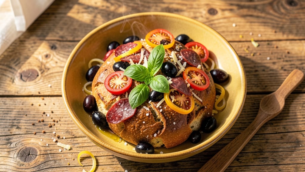 Antipasto Bread Recipe: Cheesy Pull-Apart Crust With Herbs and Olives