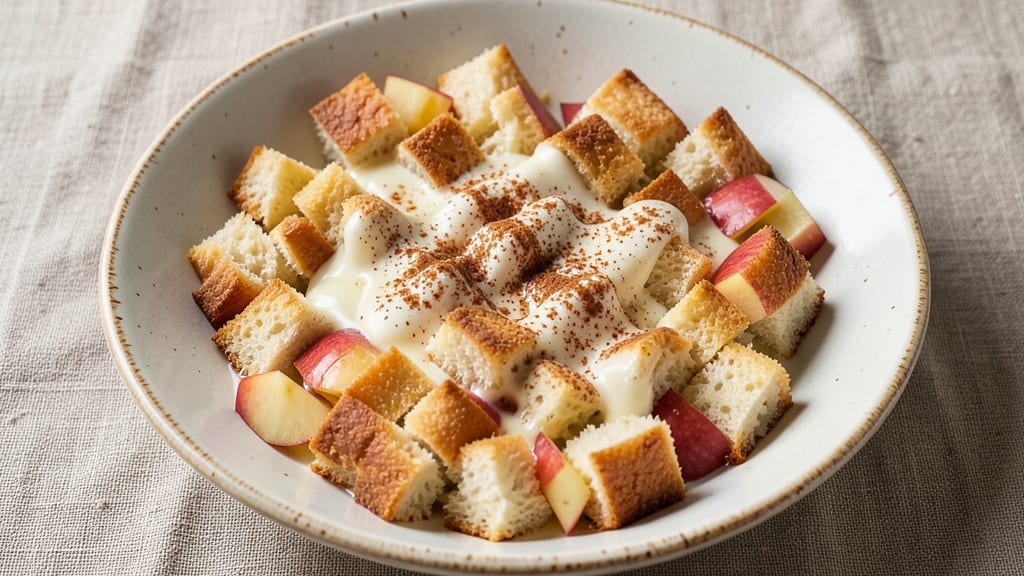 Apple Bread Pudding Microwave Recipe: Spiced Apple-Caramel Magic in 5 Minutes