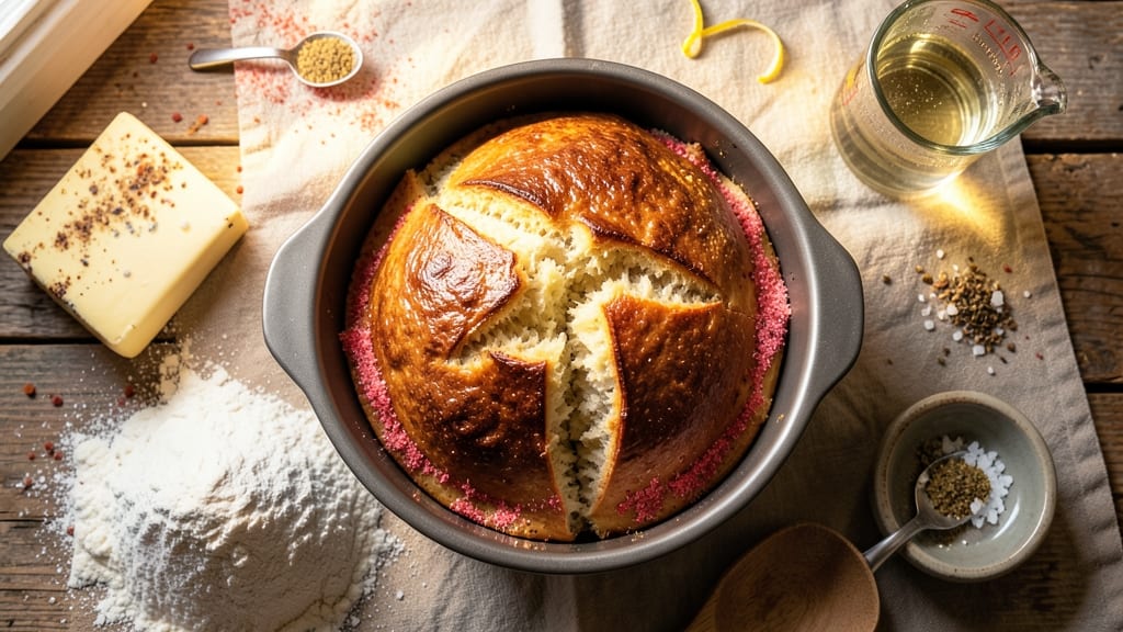 Air Fryer No-Knead Bread Recipe: Crispy Crust, Soft Crumb in 1 Hour