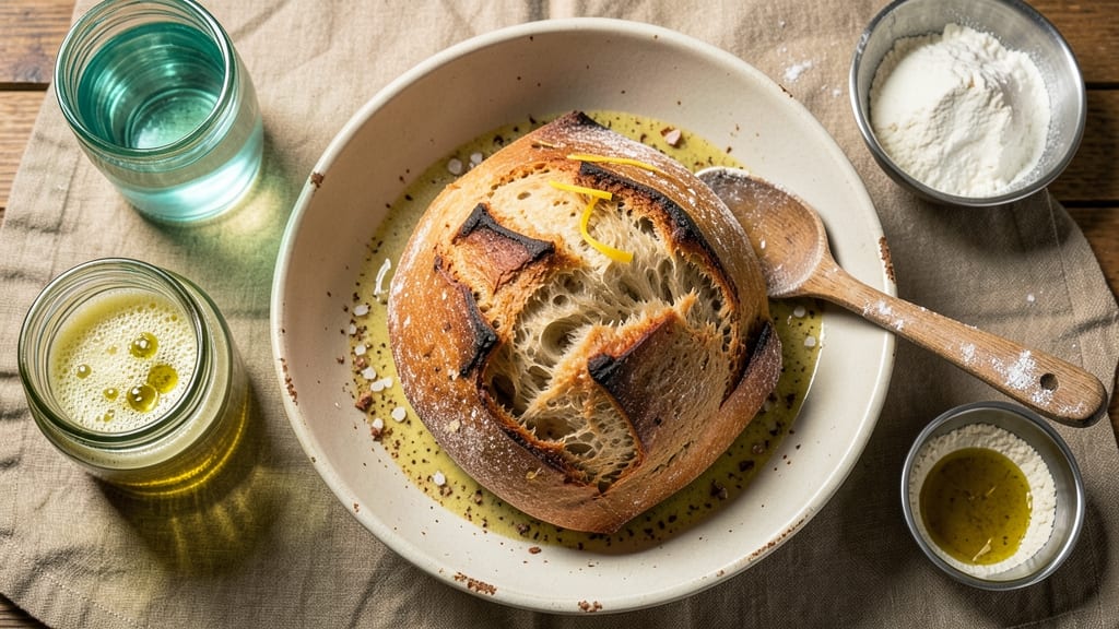 500g Bread Recipe: No-Knead Crusty Loaf in 3 Hours
