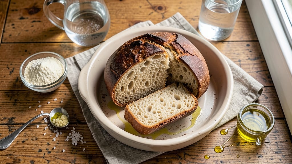 1 Pound Loaf Bread Recipe: No-Knead Crusty Perfection in 3 Hours