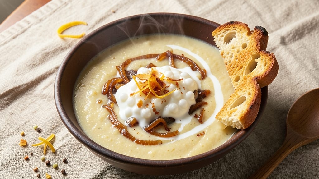 Atlanta Bread Company Wisconsin Cheese Soup Recipe: Crispy Topped Creaminess With Caramelized Onions